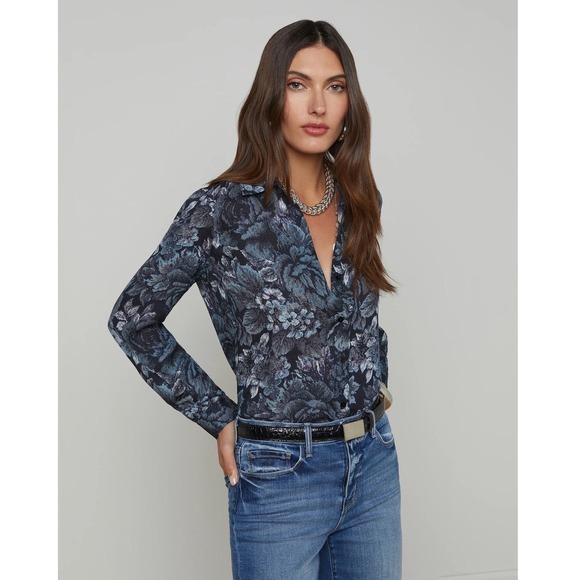 L'AGENCE Tops - NWT L'AGENCE Nina Silk Blouse L